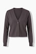 Strickjacke, Straight Fit, Schmuckknopf, Langarm