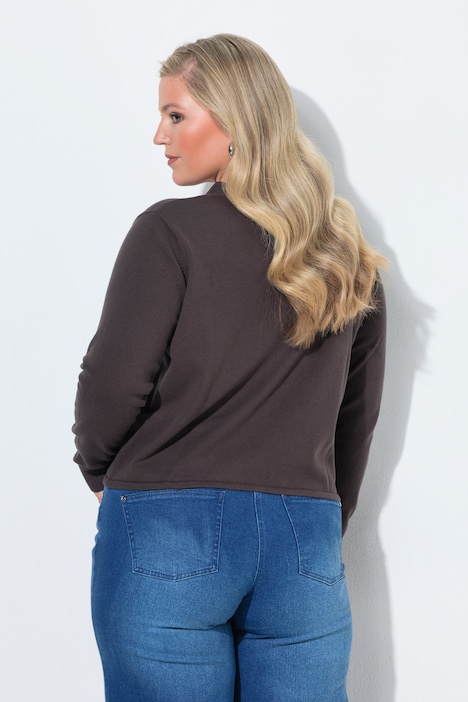Strickjacke, Straight Fit, Schmuckknopf, Langarm