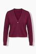 Strickjacke, Straight Fit, Schmuckknopf, Langarm