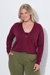Strickjacke, Straight Fit, Schmuckknopf, Langarm