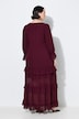 Maxikleid, Empirenaht, A-Linie, Rundhals, Ballon-Langarm