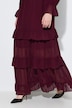Maxikleid, Empirenaht, A-Linie, Rundhals, Ballon-Langarm