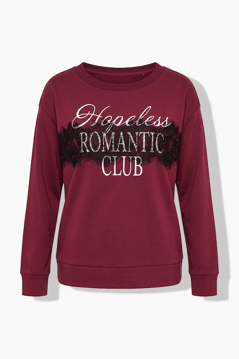Sweatshirt, Schriftmotiv, Oversized, Rundhals, Langarm