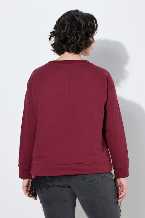 Sweatshirt, Schriftmotiv, Oversized, Rundhals, Langarm