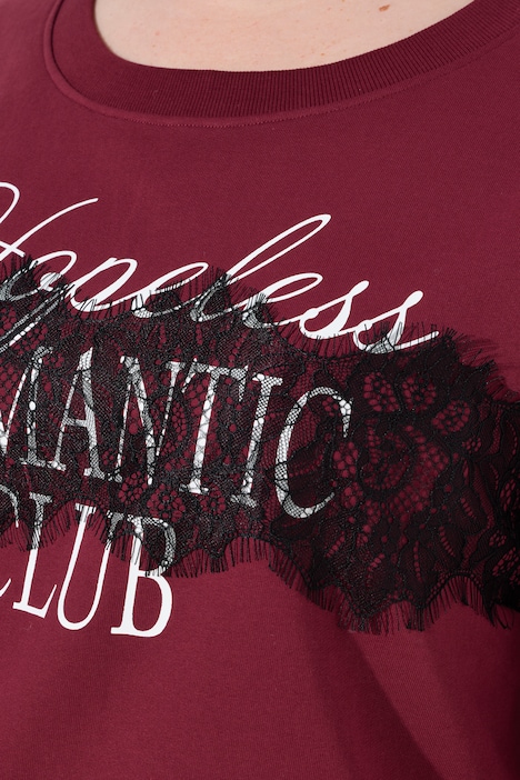 Sweatshirt, Schriftmotiv, Oversized, Rundhals, Langarm