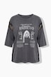 T-Shirt, Spitzeneinsätze, Rundhals, Halbarm