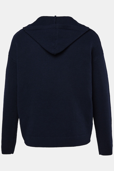 Hoodie, Grobstrick, Kapuzenpullover, bis 7 XL