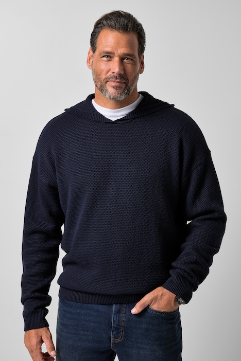 Hoodie, Grobstrick, Kapuzenpullover, bis 7 XL