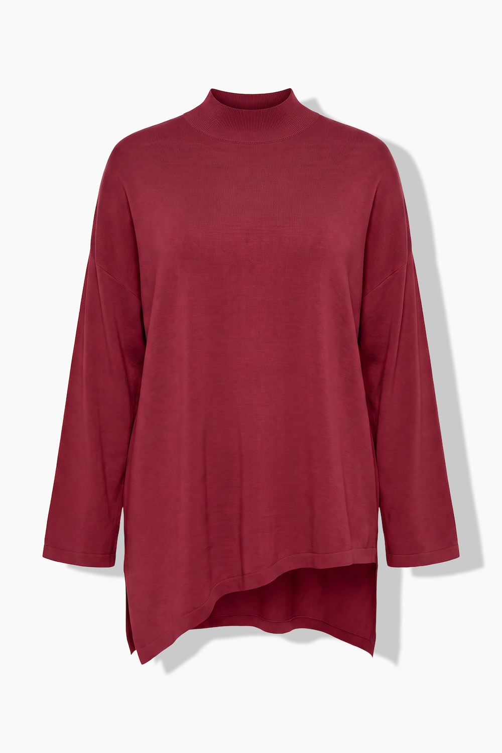 Pullover, Loose Fit, Stehkragen, Zipfelsaum