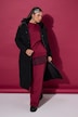 Long-Steppmantel, O-Shape, Kapuze, Zipper