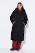 Long-Steppmantel, O-Shape, Kapuze, Zipper