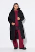 Long-Steppmantel, O-Shape, Kapuze, Zipper