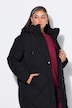 Long-Steppmantel, O-Shape, Kapuze, Zipper