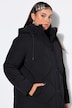 Long-Steppmantel, O-Shape, Kapuze, Zipper