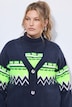 Strickjacke, Norwegermuster, V-Ausschnitt, Langarm