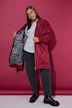 Blousonmantel, O-Shape, Leo-Futter, Seitenschlitze mit Zipper