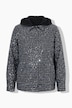 Jacke Jeansoptik mit Pailetten, Black Denim Optik mit Pailletten, Sweat-Rücken