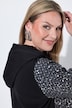 Jacke Jeansoptik mit Pailetten, Black Denim Optik mit Pailletten, Sweat-Rücken