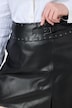 Skort, Lederoptik, Ziernieten, Komfortbund