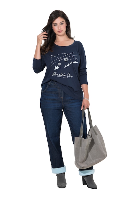 Thermo-Jeans Mandy, weites Bein, Fleecefutter