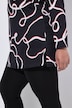 Longshirt, grafischer Druck, A-Linie, Tunika-Ausschnitt, Langarm