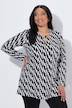 Shirt, grafische print, A-lijn, ronde hals, lange mouw