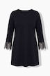 Longshirt, Schnürung, A-Linie, Tunika-Ausschnitt, Langarm