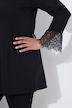 Longshirt, Schnürung, A-Linie, Tunika-Ausschnitt, Langarm