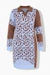Strickkleid, Loose Fit, Leo-Mustermix, Langarm