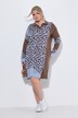 Strickkleid, Loose Fit, Leo-Mustermix, Langarm