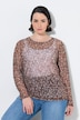 Mesh-skjorte, slim fit, rund hals, lange ermer