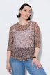 Mesh-skjorte, slim fit, rund hals, lange ermer