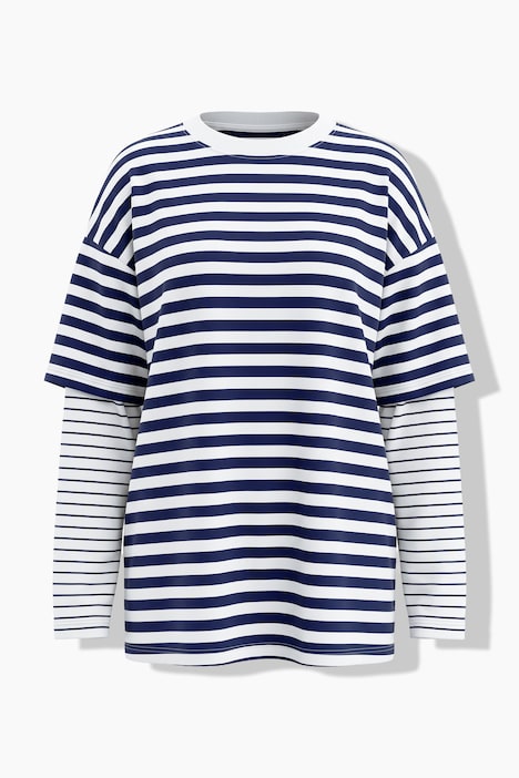 Longsleeve, Oversize Shape, Ringel, Layering-Ärmel