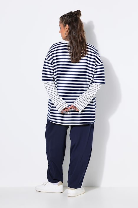 Longsleeve, Oversize Shape, Ringel, Layering-Ärmel