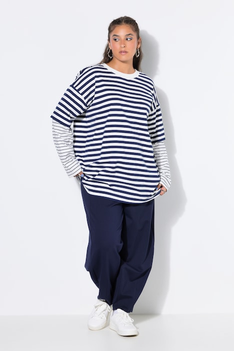 Longsleeve, Oversize Shape, Ringel, Layering-Ärmel