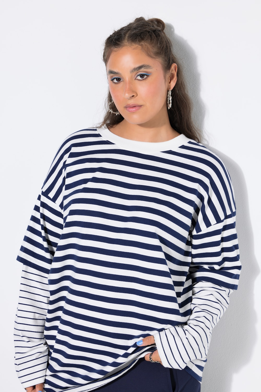 Longsleeve, Oversize Shape, Ringel, Layering-Ärmel