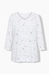Shirt, Schneeflocken, A-Linie, V-Ausschnitt, 3/4-Arm