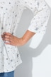 Shirt, Schneeflocken, A-Linie, V-Ausschnitt, 3/4-Arm