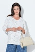 Shirt, Schneeflocken, A-Linie, V-Ausschnitt, 3/4-Arm