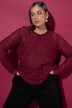 Spitzen-Shirt, Slim Shape, Langarm