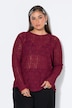 Spitzen-Shirt, Slim Shape, Langarm
