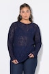 Spitzen-Shirt, Slim Shape, Langarm