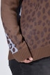 Vest, losse pasvorm, motiefmix met luipaardprint, lange mouwen