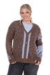 Strickjacke, Loose Fit, Leo-Mustermix, Langarm