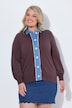 Strickjacke, Straight Fit, Jeans-Kragen und -Knopfleiste