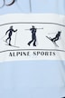 Sweatshirt, Ski-Motive, Oversized, Troyerkragen, Langarm