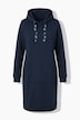 Sweatkleid, Kapuze, bedruckte Bänder, Langarm