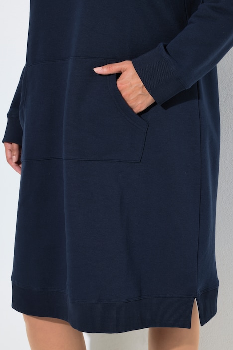 Sweatkleid, Kapuze, bedruckte Bänder, Langarm