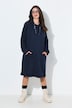 Sweatkleid, Kapuze, bedruckte Bänder, Langarm