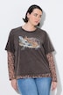 T-shirt, reekalfje, boxy, ronde hals, korte mouwen